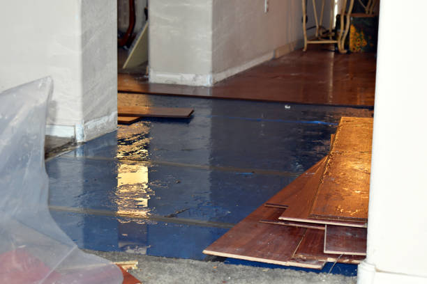 Professional Flood Cleanup technician working in East Freetown, MA